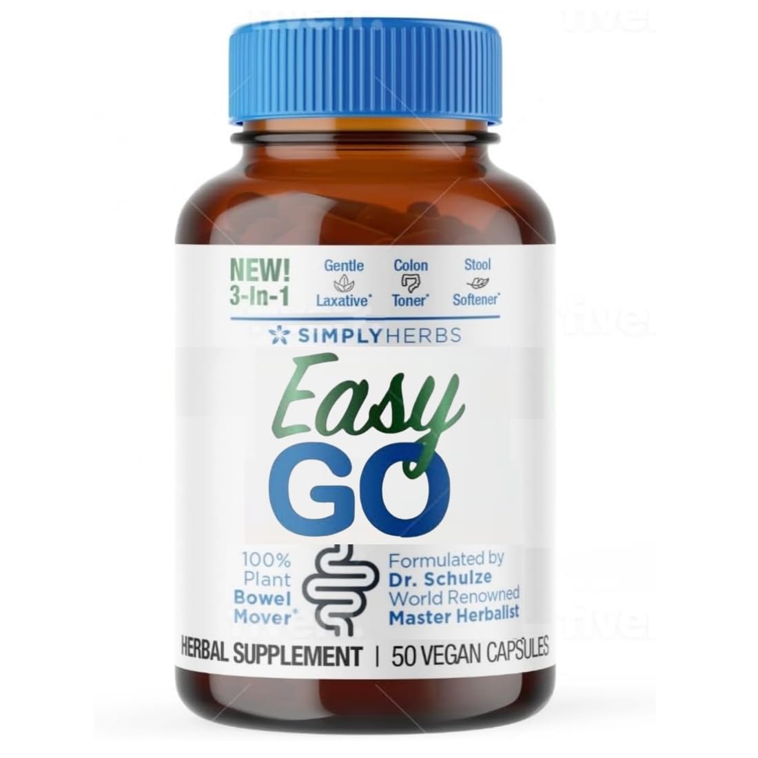 Dr. Schulze's Easy GO Bowel Mover - Formulated Gentle Laxative, Colon Toner & Stool 