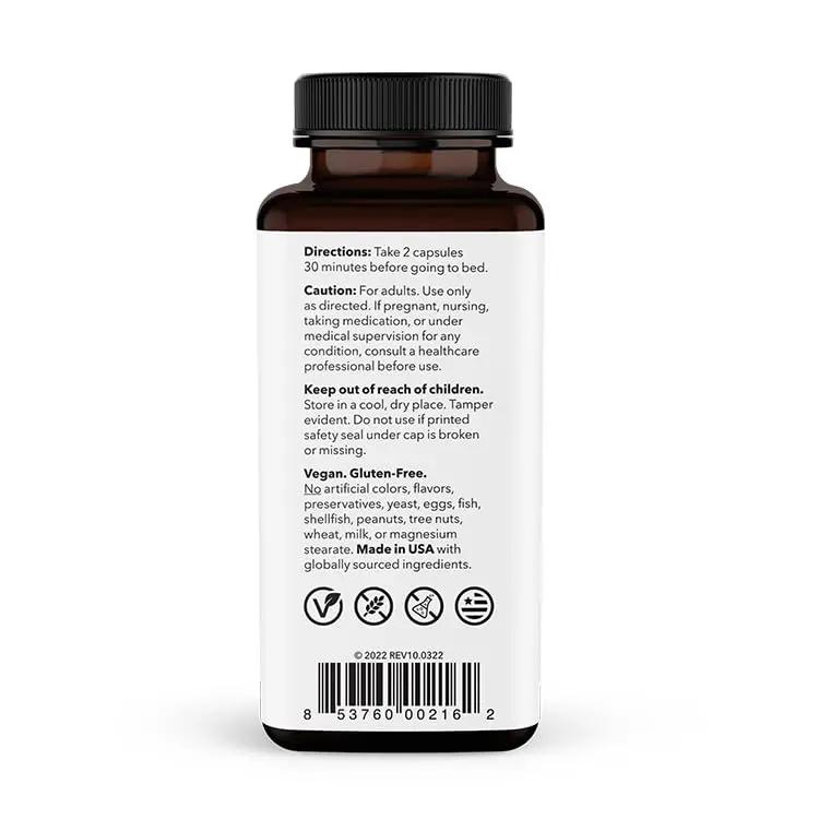 Rest-ZZZ - Powerful Sleep Support Supplement - Fall Asleep & Stay Asleep - Calms Nervous System - Naturally Ease Muscle Tension & Restlessness - Low Dose Melatonin GABA & Chamomile - 60 Capsules