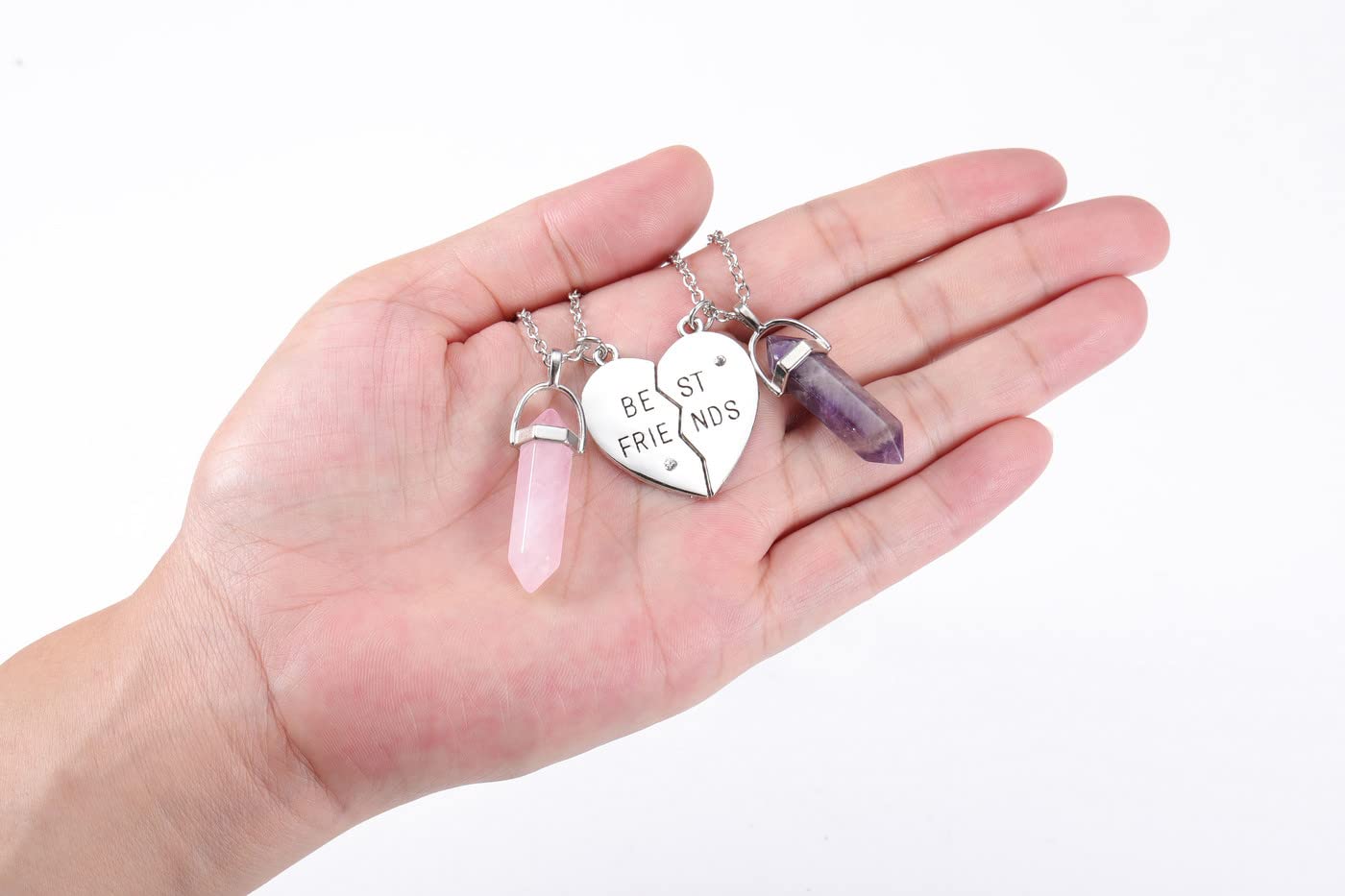 PESOENTH Best Friend Necklace for 2 Girls Gifts- BFF Friendship Necklaces Women Matching PESOENTH