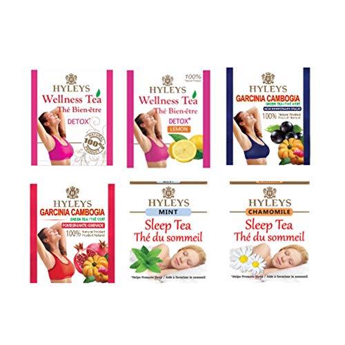 Hyleys Detox Tea for Cleanse and Weight Loss - 28 Day Kit - 84 Tea Bags (9 Pack) HYLEYS