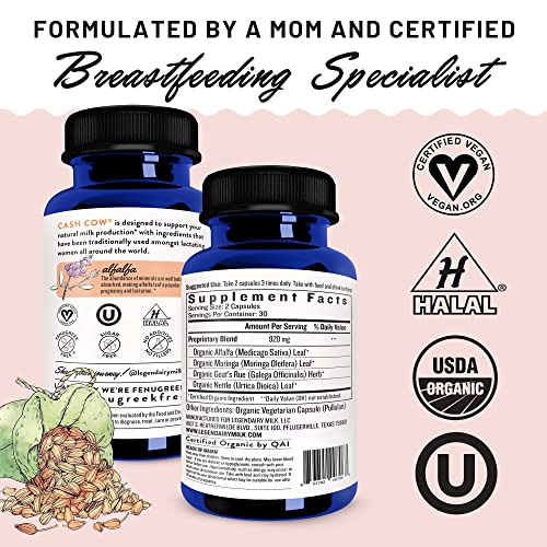 Legendairy Milk Cash Cow Lactation Supplement, Moringa, Alfalfa, and Goat's Rue Legendairy Milk