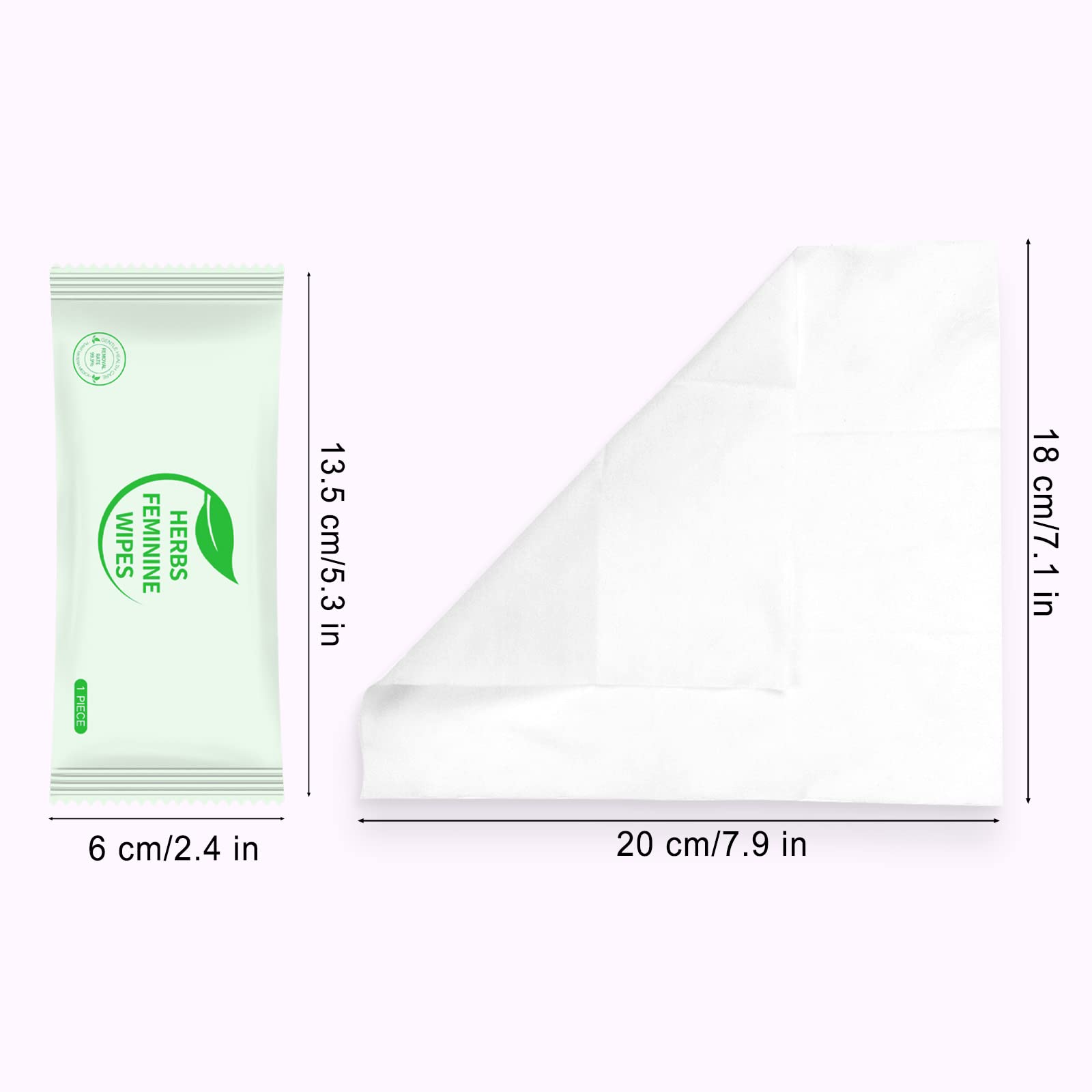 Hipruict Travel Feminine Hygiene Wipes,50 Count Intimate Wipes Feminine Care,Ph Balanced Hipruict