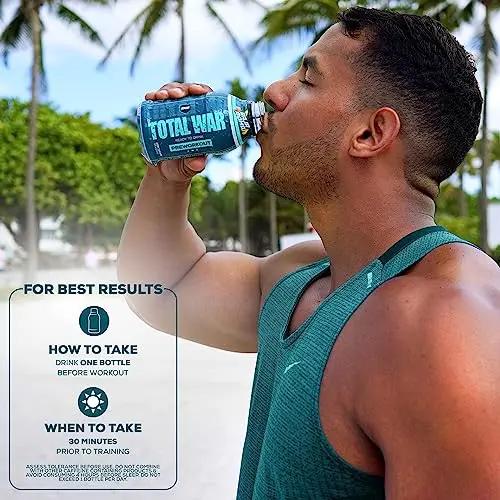 REDCON1 Total War Ready to Drink Preworkout, Strawberry Kiwi - 350mg of Fast Acting REDCON1