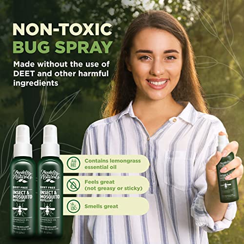 Deet-Free Insect & Mosquito Repellent Pack of 2 (8 oz) – Nice Smelling Medella Naturals