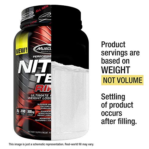 MuscleTech Nitro-Tech Ripped Lean Whey Protein Powder Whey Protein Isolate Weight MuscleTech