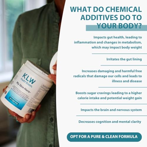 Marine Collagen Powder 10,000mg - with Vitamin C, Zinc, Biotin, Hyaluronic Acid - No fillers, sweeteners or additives KLW Nutrition