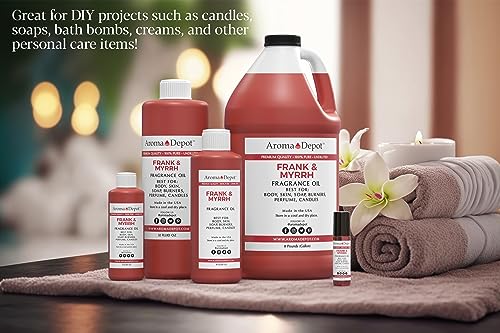 Frankincense & Myrrh 4 oz. Fragrance Oil I Perfume I Skin Oil I Scented Oil. DIY Projects Such as Candles Aroma Depot