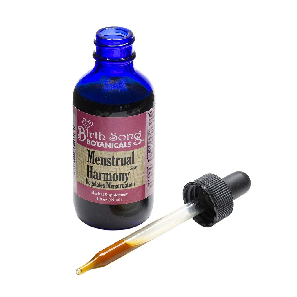 Birth Song Botanicals Menstrual Harmony Tincture, Herbal Period Symptom Support Birth Song Botanicals
