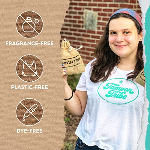 Tampon Tribe - Organic Cotton Pads with Wings for Women, Chemical-Free Breathable Sanitary Pads Tampon Tribe