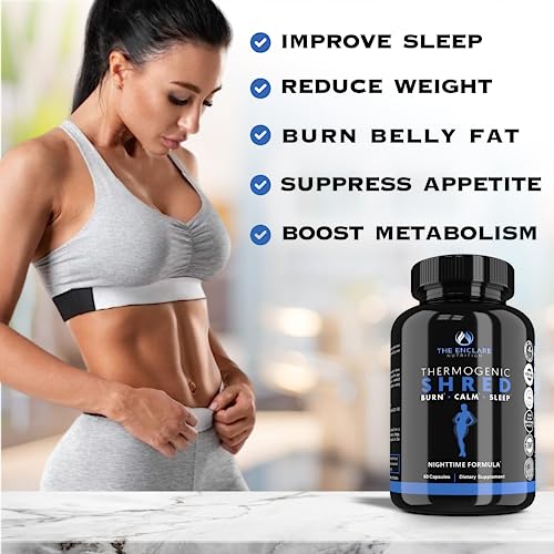 Thermogenic Shred - Fat Burner Sleep Aid Diet Pills, Appetite Suppressant for Weight Loss THE ENCLARE NUTRITION