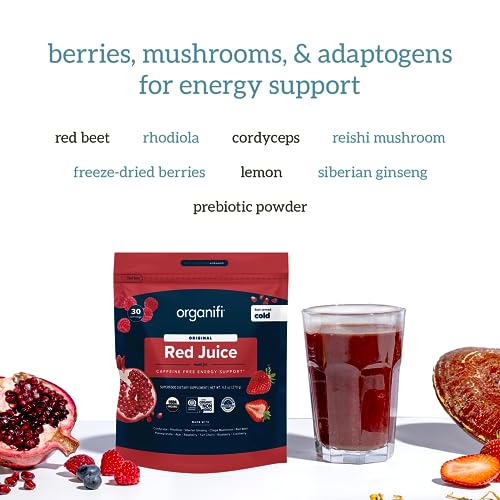 Organifi Green Juice and Red Juice Bundle - 30 Day Supply - Delicious, Refreshing Organic Organifi