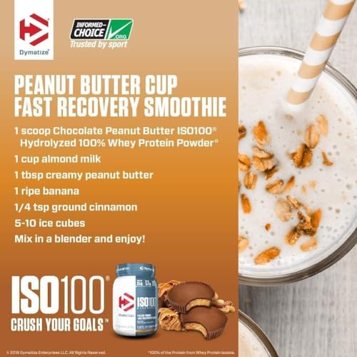 Dymatize ISO100 Hydrolyzed Protein Powder, 100% Whey Isolate Protein, 25g of Protein Dymatize