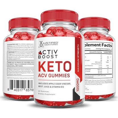 (5 Pack) Activboost Keto ACV Gummies Advanced Formula 1000MG Active Boost