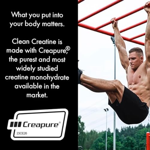 Clean Creatine - 100% Creapure® Creatine Monohydrate Powder for Muscle Growth CLEAN