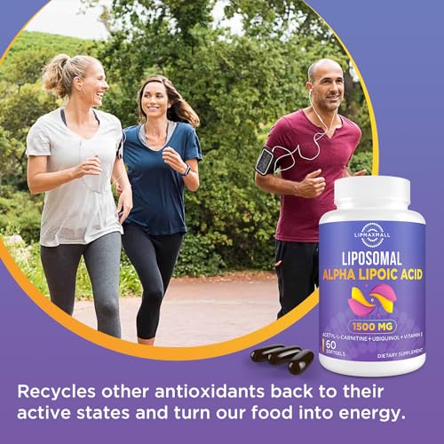 Liposomal Alpha Lipoic Acid 1500mg - with Acetyl-L-Carnitine 900mg & Ubiquinol 100mg lipmaxmall