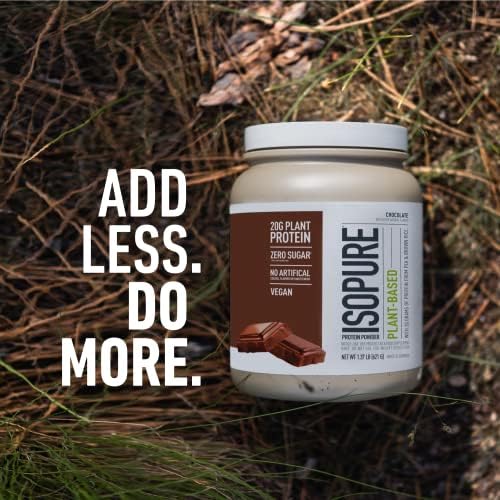 Isopure Chocolate Vegan Protein Powder, with Monk Fruit Sweetener & Amino Acids Isopure