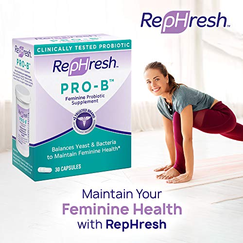 Rephresh Pro-B Probiotic Supplement for Women, 30 Oral Capsules (Pack of 2) Rephresh
