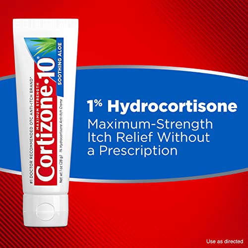 Cortizone 10 Maximum Strength Anti-Itch Cream with Soothing Aloe, 1% Hyd Cortizone 10