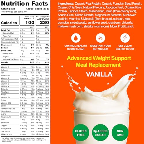 Metavo Advanced Weight Support Meal Replacement Vanilla Metavo