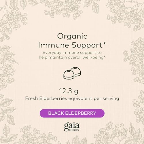 Gaia Herbs Black Elderberry (Sambucus Nigra) Extra Strength Gummies Gaia Herbs