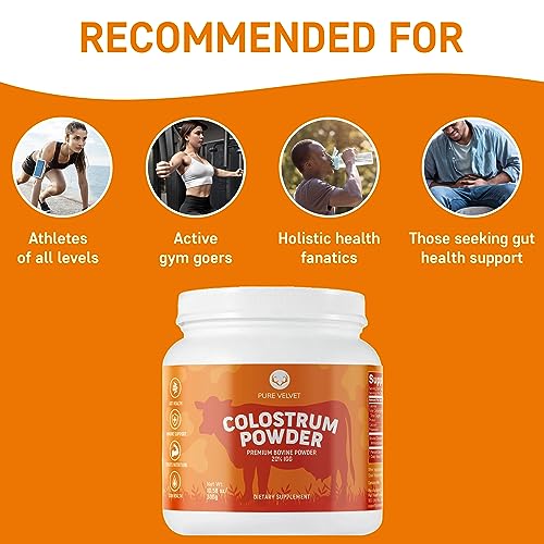 Pure Velvet Colostrum Powder for Gut Health, Bloating, Hair Growth, Immune Support Pure Velvet
