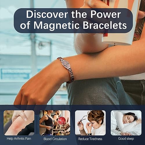 Jecanori Copper Bracelets for Women,Classic Magnetic Copper Bracelet,Valentine's Day Jecanori