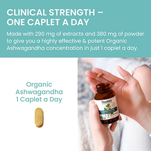 Himalaya Organic Ashwagandha, 60 Day Supply, Herbal Supplement for Stress Relief Himalaya