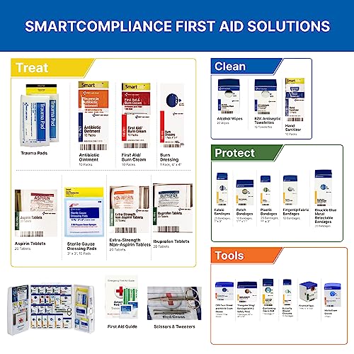 First Aid Only 1000-FAE-0103 50-Person SmartCompliance OSHA First Aid Kit First Aid Only