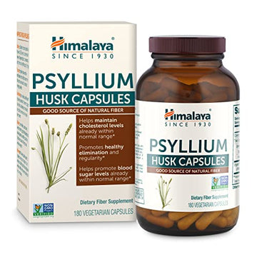 Himalaya Psyllium Husk Capsules, Natural Daily Fiber Supplement, Regularity, Constipation