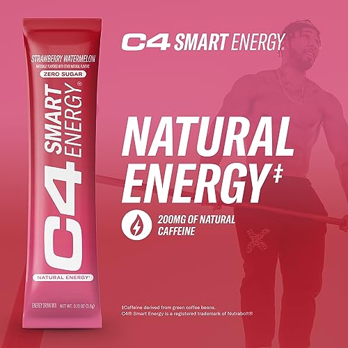 C4 Smart Energy Powder Stick Packs - Sugar Free Performance Fuel & Nootropic Brain Cellucor