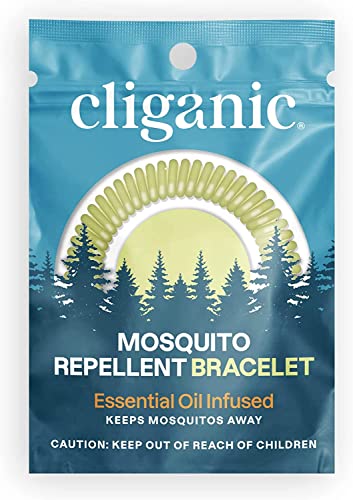 Cliganic 50 Pack Mosquito Repellent Bracelets, DEET-Free Bands, Individu Cliganic
