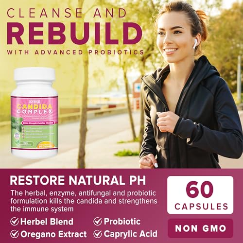 Cyrixs Health Candida Complex | Boost Your Immune System | All Natural Gut Cleanse with Herbs, Antifungals Cyrixs Health