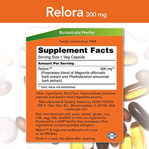 NOW Supplements, Relora 300 mg (a Blend of Plant Extracts from Magnolia officinalis NOW