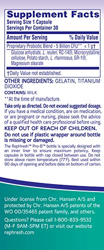 Rephresh Pro-B Probiotic Supplement for Women, 30 Oral Capsules (Pack of 2) Rephresh