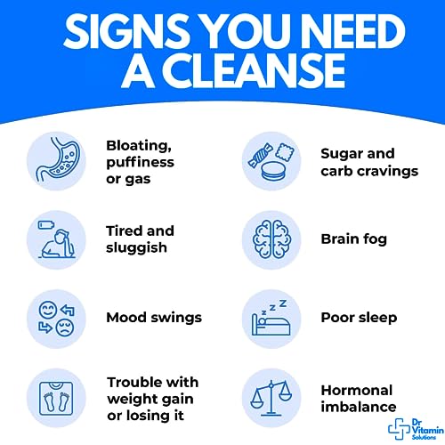 Professional Detox Cleanse for Weight Loss and Belly Fat, 15 Day Colon Cleanse, Body Detox DR VITAMIN SOLUTIONS