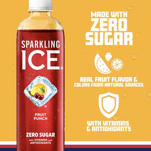 Sparkling Ice, Fruit Punch Sparkling Water, Zero Sugar Flavored Water, with Vitamins Sparkling ICE