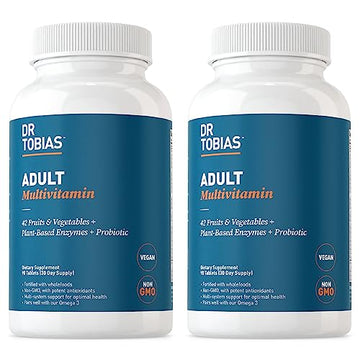 Dr. Tobias Adult Multivitamin for Women & Men, Energy & Immune Support from 42 Fruits