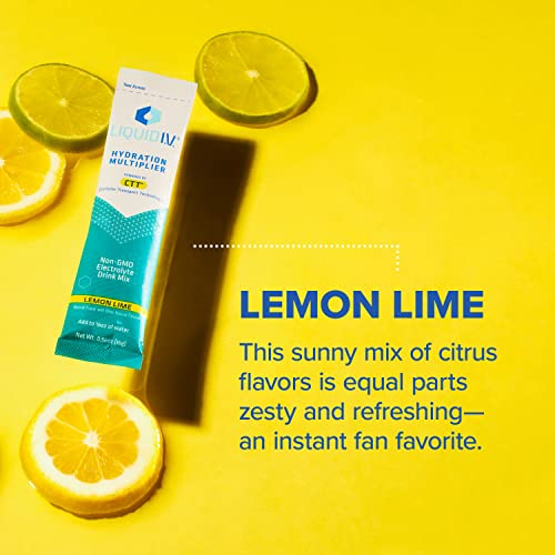 Liquid I.V. Hydration Multiplier - Lemon Lime - Hydration Powder Packets | Electrolyte Liquid I.V.