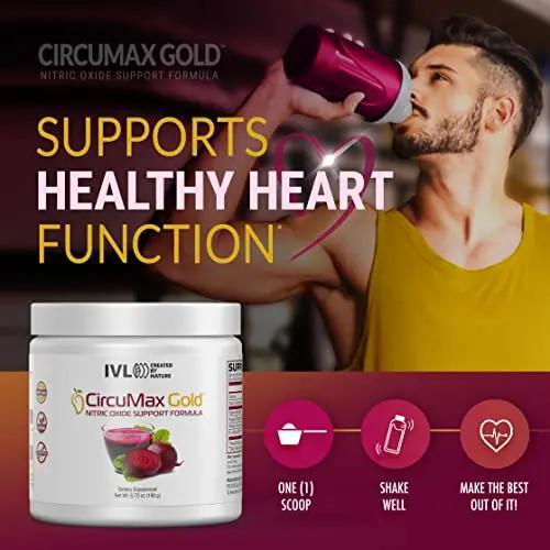 IVL - CircuMax Gold - Nitric Oxide Supplement Powder Boost - Organic Beets - Beetroot