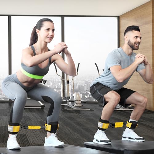 Ankle Resistance Bands with Cuffs, Ankle Bands for Working Out, Glutes Workout Equipment WOQQW