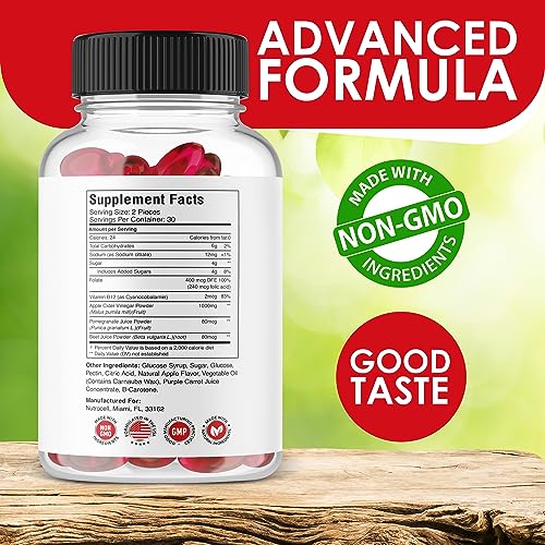 Nutrocell Simpli Health ACV Ketos Gummies Keto Apple Cider Vinegar 1050mg Nutrocell