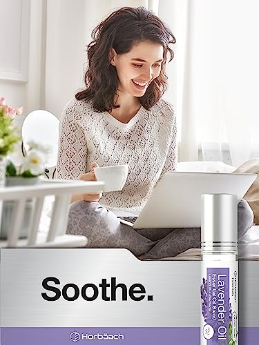 Lavender Essential Oil Roll On Blend | .33 fl oz (Pack of 2) | Roller for Skin | by Horbaach Horbäach