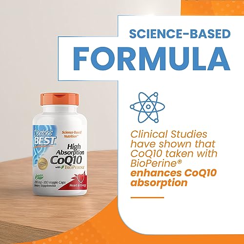 Doctor's Best High Absorption CoQ10 with BioPerine, Non-GMO, Gluten & Soy Free Doctor's BEST