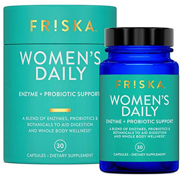 FRISKA Women’s Daily Digestive Enzyme and Probiotics Supplement