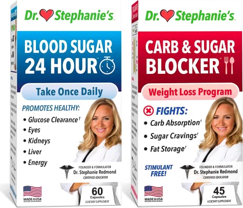 Pharmaganics Dr. Stephanie's Bundle Pack - 24 Hour Support + Carb & Sugar Blocker 