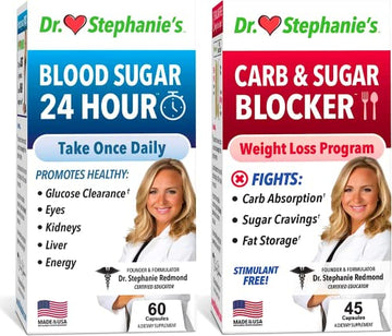 Pharmaganics Dr. Stephanie's Bundle Pack - 24 Hour Support + Carb & Sugar Blocker 
