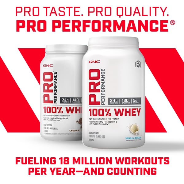 GNC Pro Performance 100% Whey Protein Powder - Creamy Strawberry, 25 Servings GNC