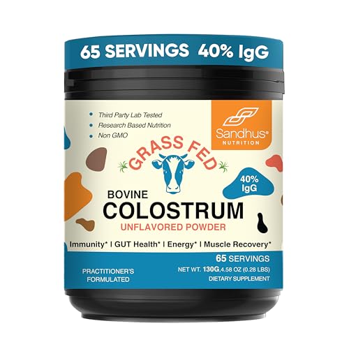 Sandhu's Pure Bovine Colostrum Powder Supplement for Humans |40% IgG Highly