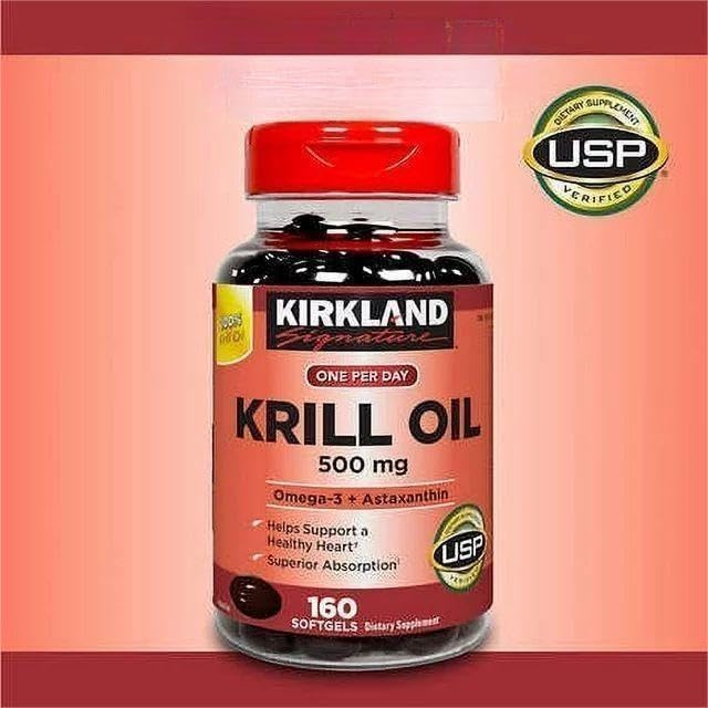 Kir-kland Signature Krill Oil 500 Milligram 160 Softgels healthsupps.co.uk