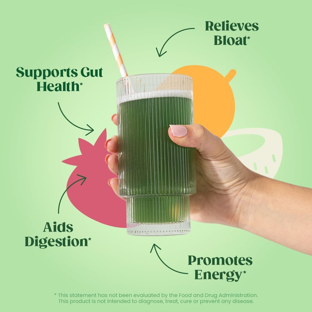 Bloom Nutrition Greens and Superfoods Powder Packets for Digestive Health, Greens Bloom Nutrition